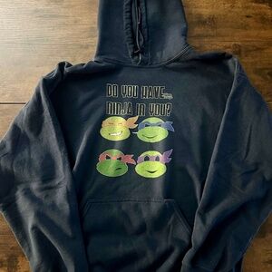 Teenage Mutant Ninja Turtles Sweatshirt TMNT Do you have ninja in you navy large